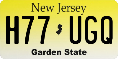 NJ license plate H77UGQ