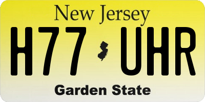 NJ license plate H77UHR