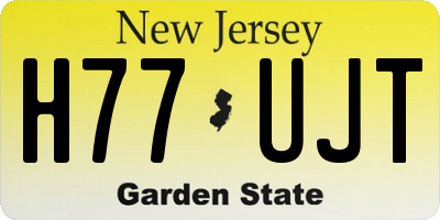 NJ license plate H77UJT