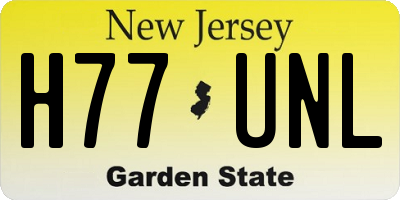 NJ license plate H77UNL