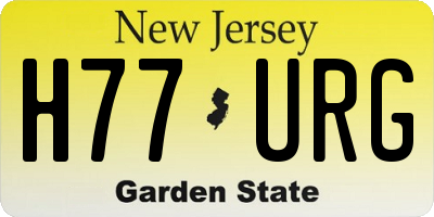 NJ license plate H77URG