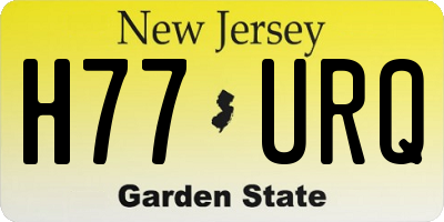 NJ license plate H77URQ