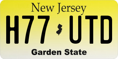 NJ license plate H77UTD