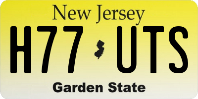 NJ license plate H77UTS