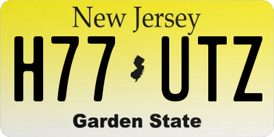 NJ license plate H77UTZ