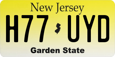 NJ license plate H77UYD