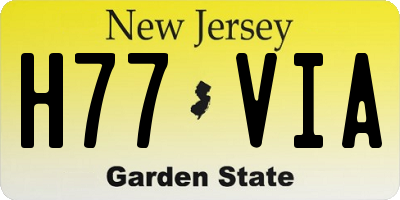 NJ license plate H77VIA