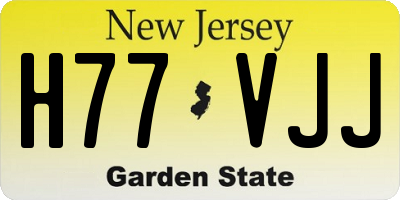 NJ license plate H77VJJ