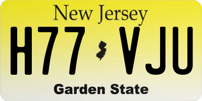 NJ license plate H77VJU