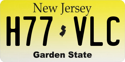 NJ license plate H77VLC