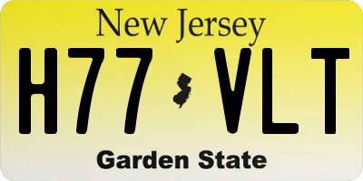 NJ license plate H77VLT