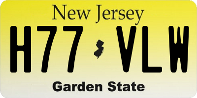 NJ license plate H77VLW