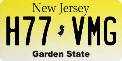 NJ license plate H77VMG
