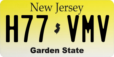 NJ license plate H77VMV