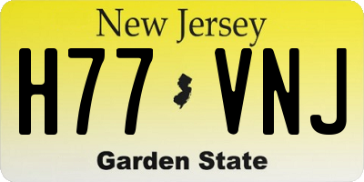 NJ license plate H77VNJ