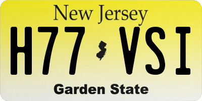 NJ license plate H77VSI