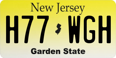 NJ license plate H77WGH