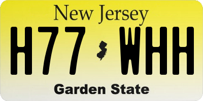 NJ license plate H77WHH