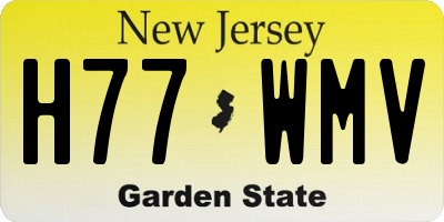 NJ license plate H77WMV