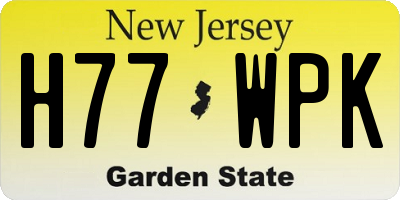 NJ license plate H77WPK