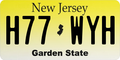 NJ license plate H77WYH