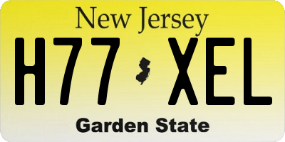 NJ license plate H77XEL