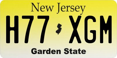 NJ license plate H77XGM