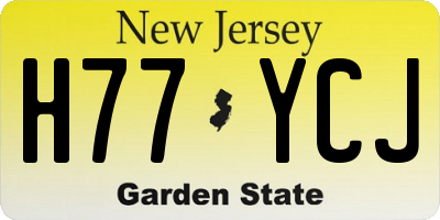 NJ license plate H77YCJ