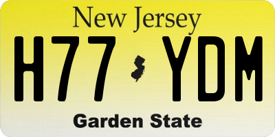 NJ license plate H77YDM