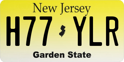 NJ license plate H77YLR