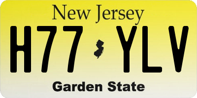 NJ license plate H77YLV