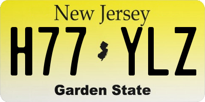 NJ license plate H77YLZ