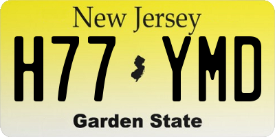 NJ license plate H77YMD