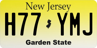 NJ license plate H77YMJ