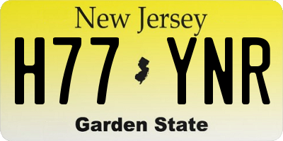 NJ license plate H77YNR