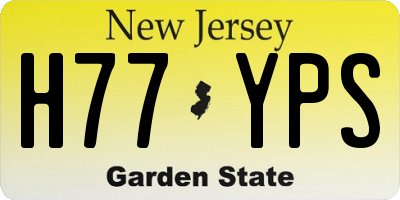 NJ license plate H77YPS