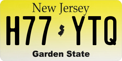 NJ license plate H77YTQ