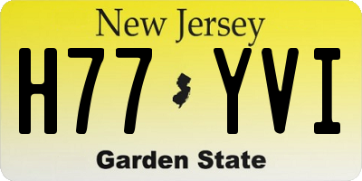 NJ license plate H77YVI