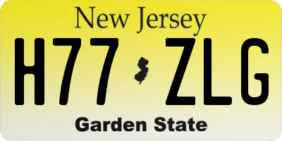 NJ license plate H77ZLG