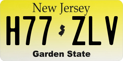 NJ license plate H77ZLV