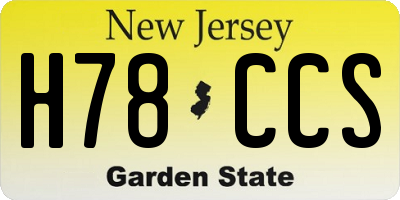 NJ license plate H78CCS