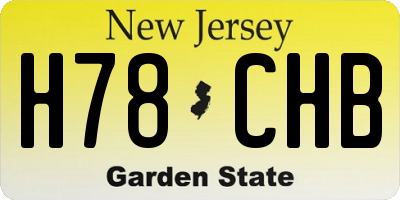 NJ license plate H78CHB