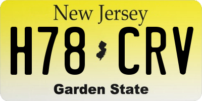 NJ license plate H78CRV