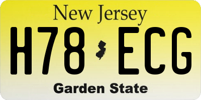 NJ license plate H78ECG