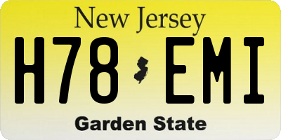 NJ license plate H78EMI