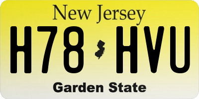 NJ license plate H78HVU
