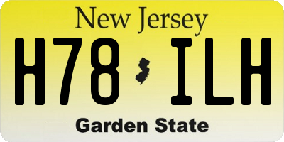 NJ license plate H78ILH
