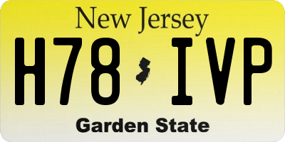 NJ license plate H78IVP