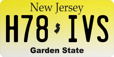 NJ license plate H78IVS