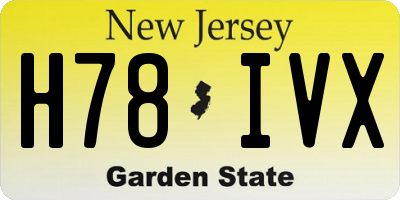 NJ license plate H78IVX